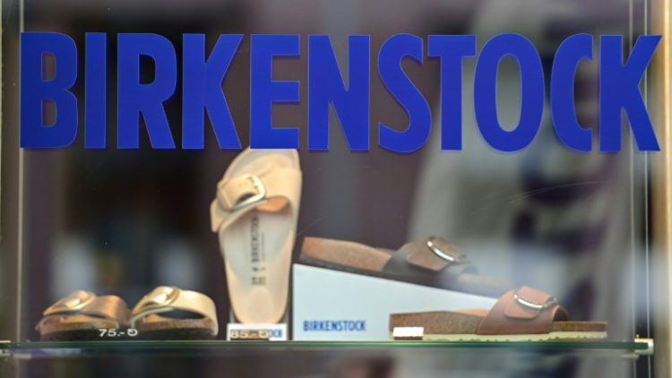 Birkenstock's footwear is known for its leather straps and cork and latex soles . ©AFP