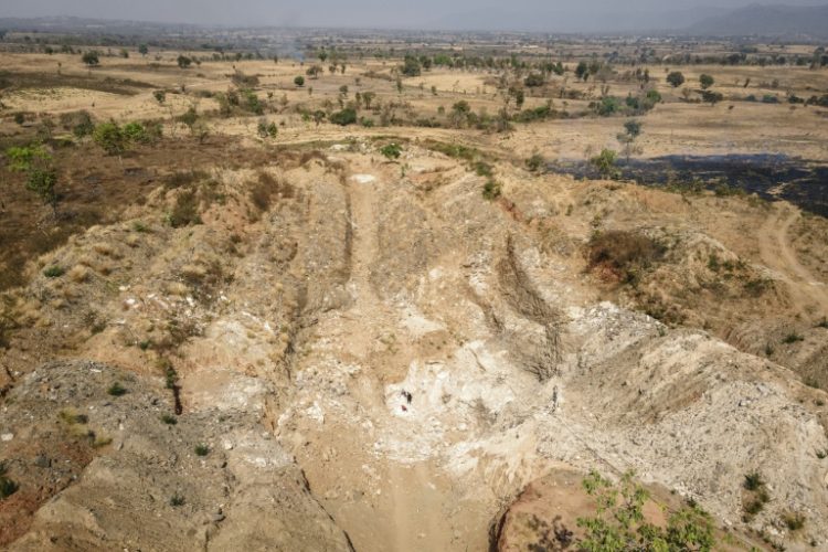 An open-cast lithium mining site in central Nigeria. ©AFP