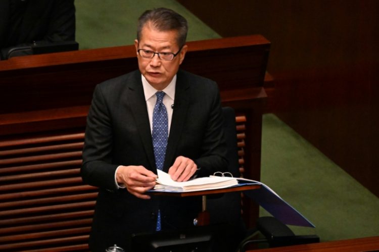 Hong Kong Financial Secretary Paul Chan announced public spending cust as he looks to end a string of deficits. ©AFP