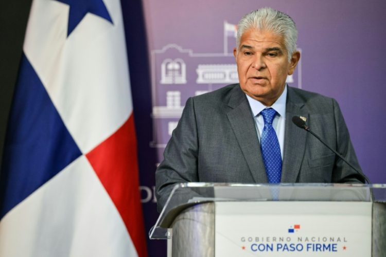 Panama's Jose Raul Mulino has called US claims to have obtained free passage for government vessels through the Panama Canal an "absolute falsehood". ©AFP