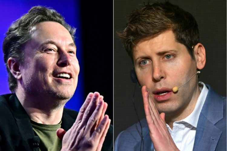 Elon Musk and Sam Altman were among the 11-person team that founded OpenAI in 2015. ©AFP