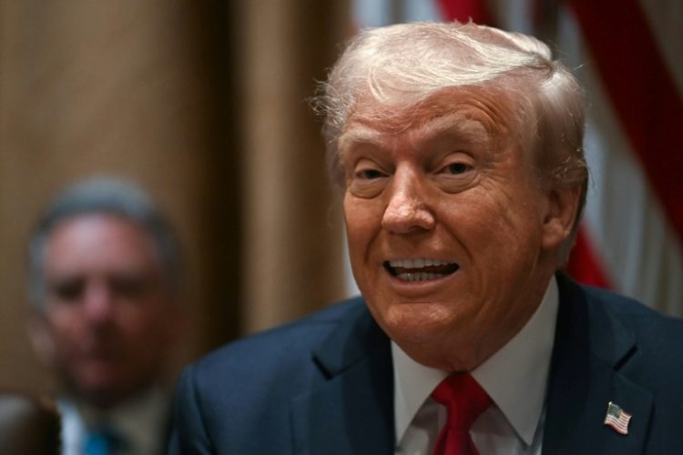 US President Donald Trump speaks during a cabinet meeting at the White House. ©AFP