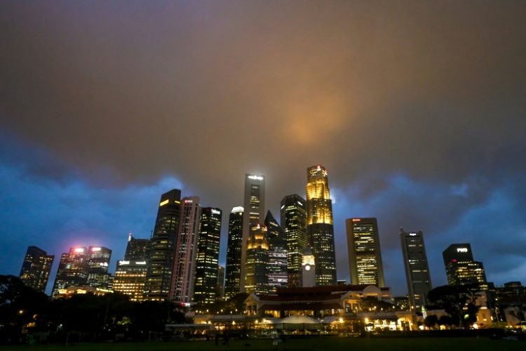 The skyline of Singapore's central business district, where a family feud in a giant property company goes to court this week. ©AFP