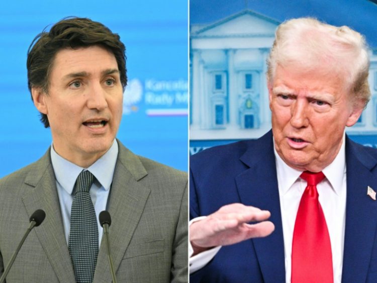 US President Donald Trump accused Canadian Prime Minister Justin Trudeau of not doing enough to avert tariffs. ©AFP