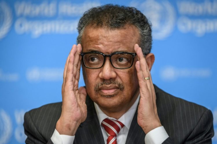 WHO head Tedros Adhanom Ghebreyesus jolted world leaders into action on Covid on March 11, 2020. ©AFP