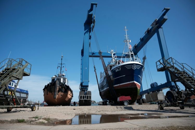 Boats docked at the port of Grimsby, northeastern England, in July 2023. ©AFP